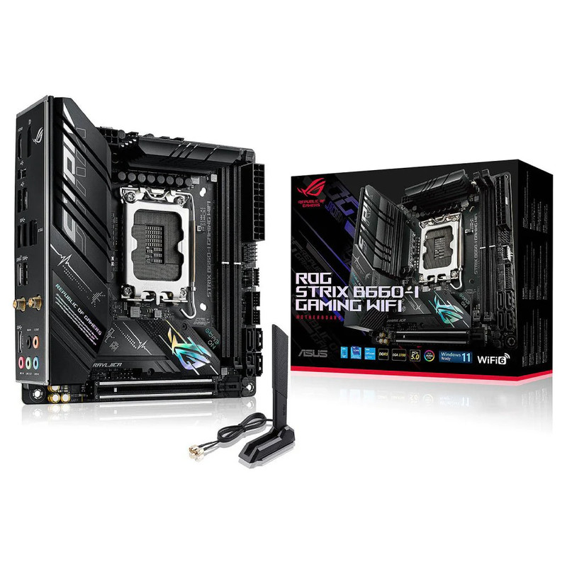 ASUS ROG STRIX B660-I DDR5 WIFI LGA 1700 Mini ITX Intel Motherboard - اللوحة الأم